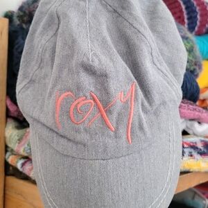 Roxy Light Gray Cap with Pink Embroidered Logo